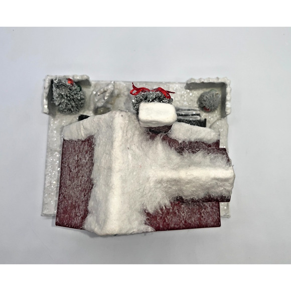 Bethany Lowe Snowy Christmas Village Putz House Reindeer Bottle Brush Tree - Picture 11 of 13